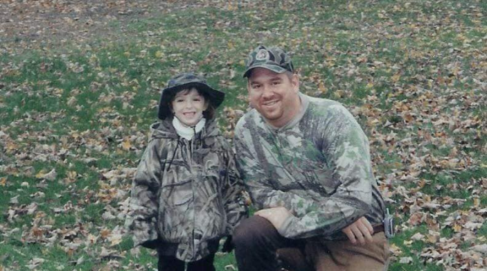 father and son with winter blues in ny state